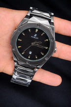 Premium Diamond-Cut Black Watch